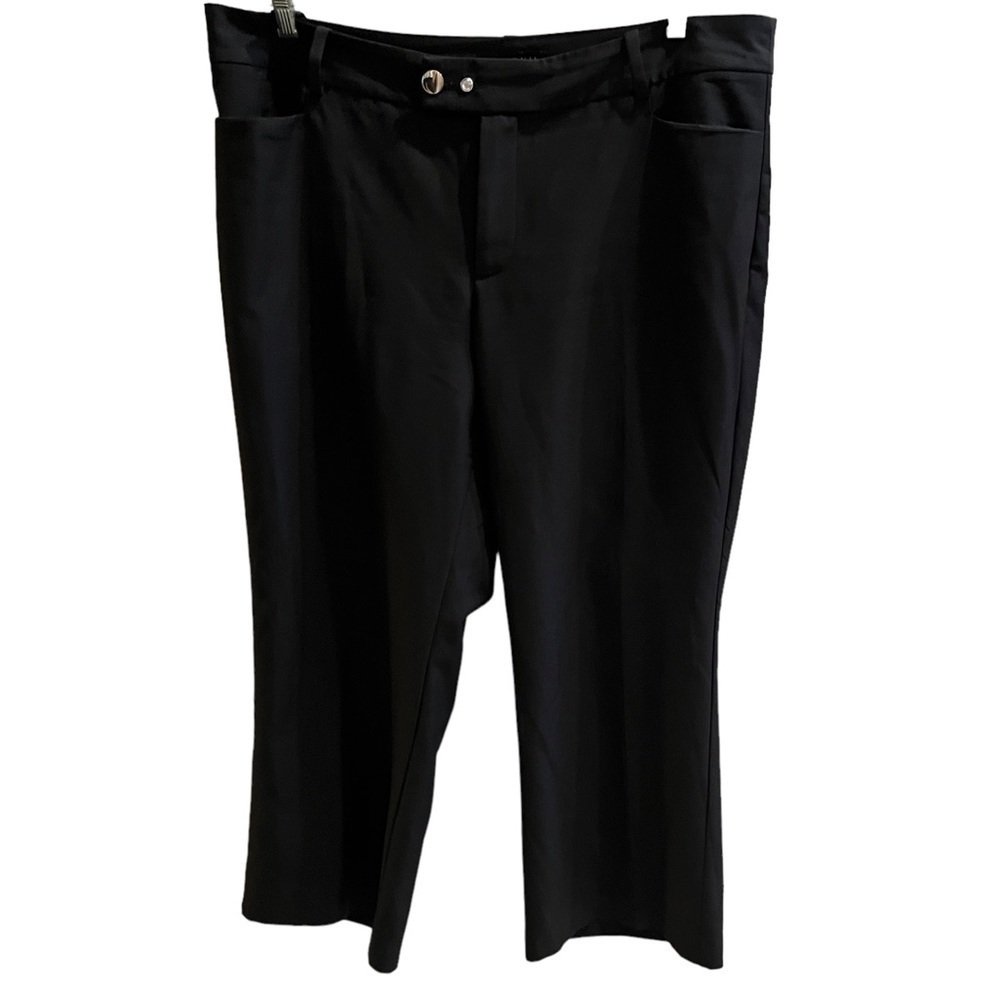 Eloquii Black Dress Pants Ankle Length Slight Flare Sz 16